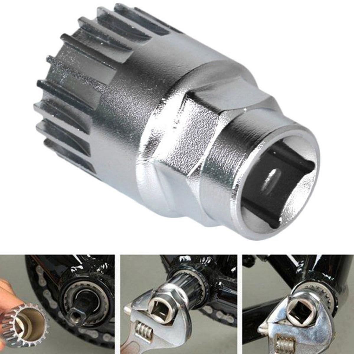 Bicycle Split Square Hole Spline Shaft Sleeve Repair Axes Tools Bike Bottom Bracket Removal Sleeve