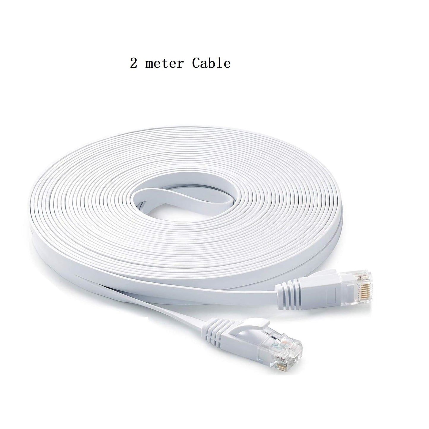 RJ45 8P8C to RJ45 8P8C Telephone Cable 2 Meter – Gold Plated Connector Plug Cable