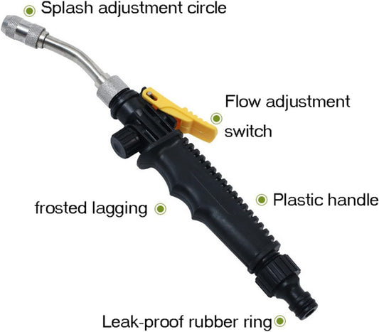 Premium Metal Garden Hose Sprayer Nozzle – High Pressure Power Washer Spray Gun for Car Wash, Pet Grooming & Cleaning, Portable Adjustable Water Hose Nozzle