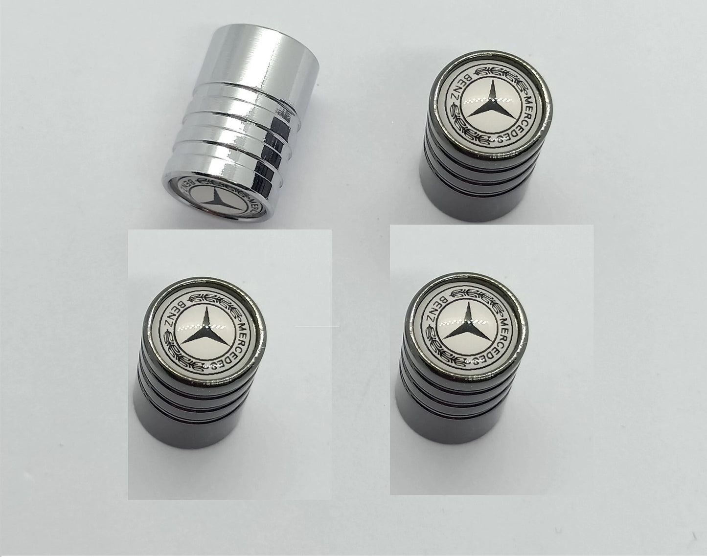 4Pieces For Mercedes Benz Car Tire Valve Stem Caps Tyre Wheel Air Covers
