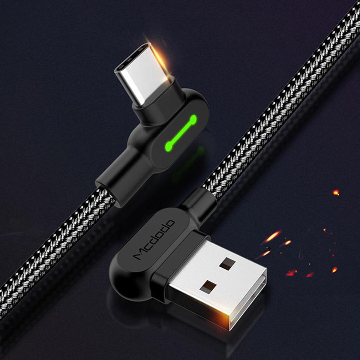 Mcdodo 1.2M 90°Elbow Degree Design for Lightning/Type-C/Micro USB Gaming Cable