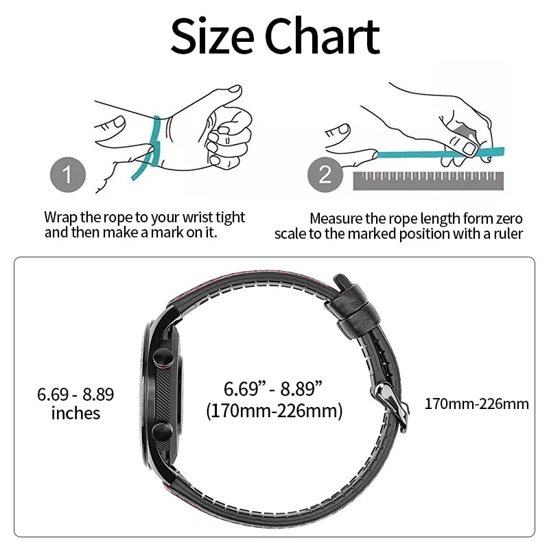 22mm silicone strap look like leather For Huawei watch GT/Honor Magic Watch 2 /Samsung Galaxy 46mm Replacement strap Gear S3 Frontier/Classic
