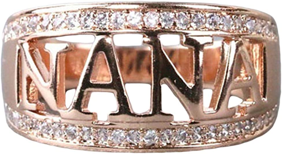 9size and 7size GOMYIE Exquisite Nana Ring Christmas Gift Birthday Present Ring