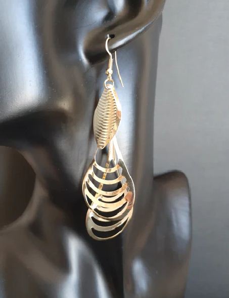 Earrings Women Fashion Jewelry Hanging Tassel Drop Earings Pendientes Brincos Female Long Dangle Gold(Color)
