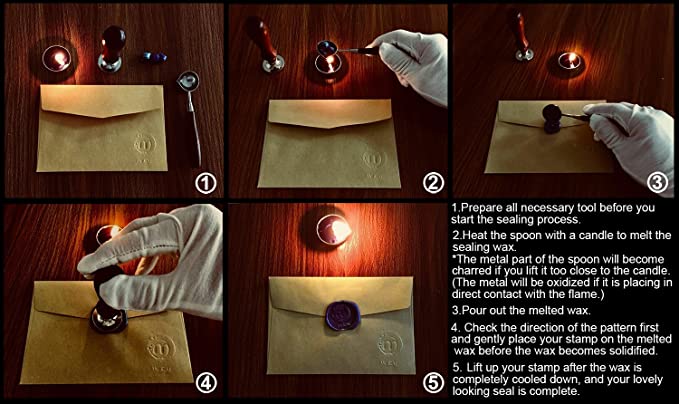 2 Pcs Sealing stamp wax / sealing wax sticks for for weddings, parties, letter-sealing, bottle-sealing, signatures, etc.