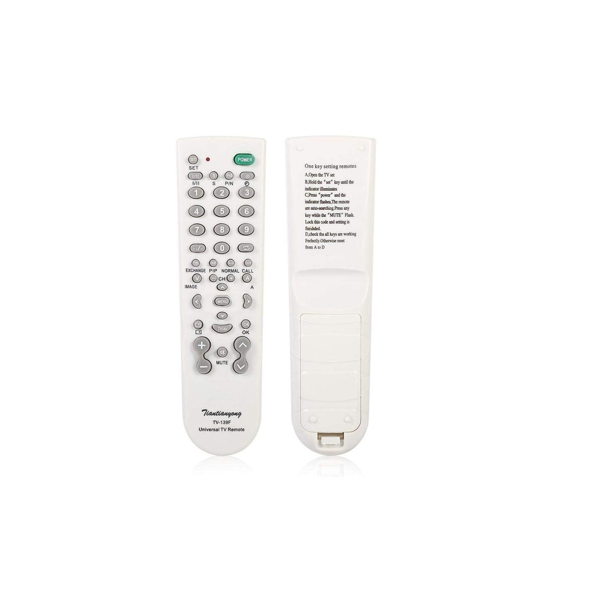 TV-139 Universal TV Remote Control Replacement – Compatible with Smart, LCD & LED Televisions | Easy Setup Remote