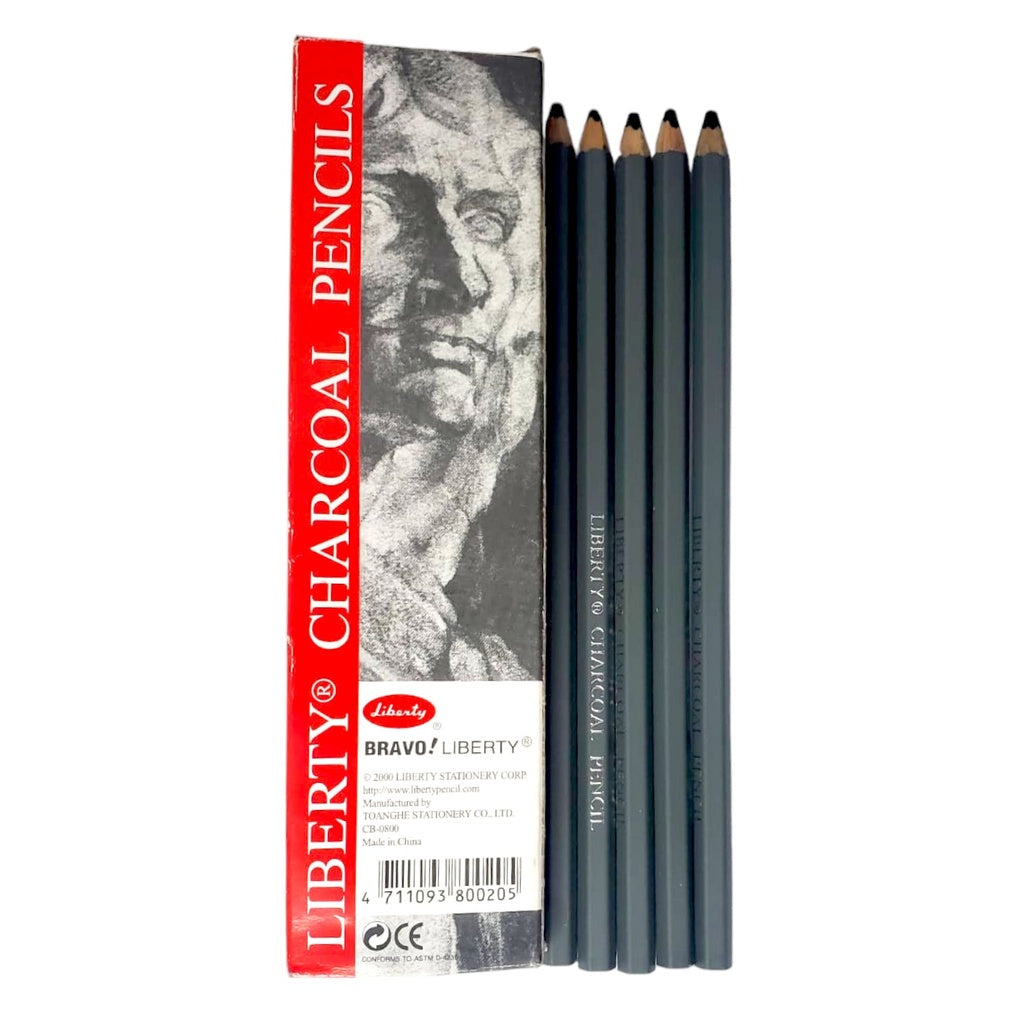 Pack of 2 – 3 Pcs Charcoal Pencils & 3 Pcs Blending Stump Set | Sketching & Shading Kit for Artists
