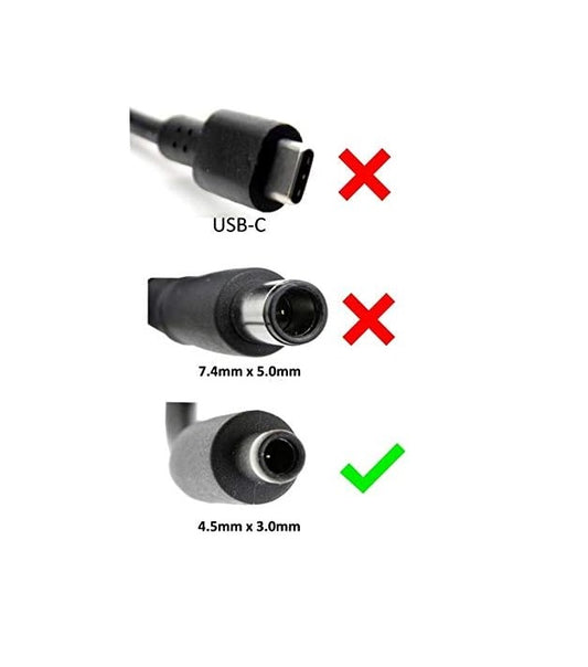 Universal Dell Slim 45W Laptop Charger 19.5V 2.31A Adapter for XPS 13 9350 100-240V AC Power Supply (Adapter Only No Cable)