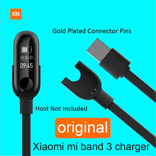 Xiaomi Mi Band 3 Charging Cable Mi 3 hi Quality Premium Product Black (Smart Fitness Watch Not included)