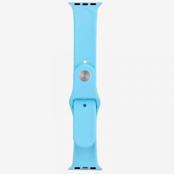 Universal Generic Watch 38mm / 40mm / 41 mm (Series 1, 2, 3, 4, 5, 6, 7 and SE) Strap for i watch Made of high quality FDA food-grade silicone (meaning it won't cause rashes) With Lock A One World Hi Quality (Surf Blue)(Watch Not Included)