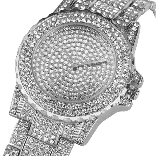 Luxury Crystal Women Bracelet Watches Silver Fashion Lady Quartz Watch Female Wristwatch Montre Femmel