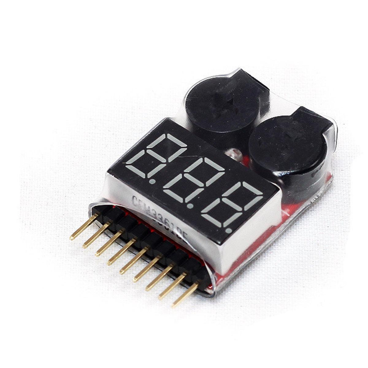 RC Voltage Display Battery Low Alarm Buzzer BX100 1S-8S Meter Tester Lipo Battery Monitor
