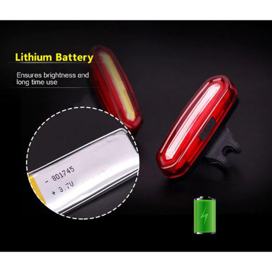 100 LM Rechargeable COB LED USB Mountain Bike Tail Light Taillight MTB Safety Warning Bicycle Rear Light Bicycle Lamp