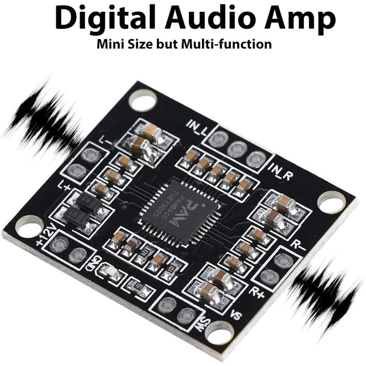 Digital Power Amplifier Board PAM8610 Amplifier Board Dual Channel Class D 12V 15W Digital Audio Amplifier Board Amp Video Stereo Module