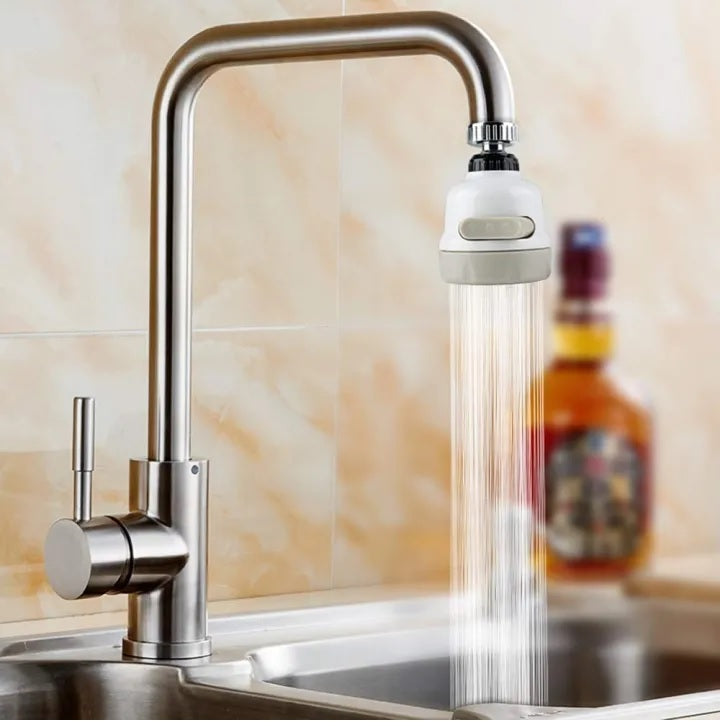 360°Rotatable 3 Modes Adjustment ABS Water Saving Tap Aerator Pressure Nozzle Adjustable Faucet Shower Head Filter Sprayer Spout for Kitchen Bathroom