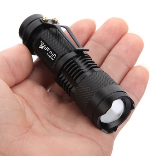 🔦 Mini CREE Flashlight – 360 Lumens Super Bright LED Torch | Metal Case | Black | Battery NOT Included