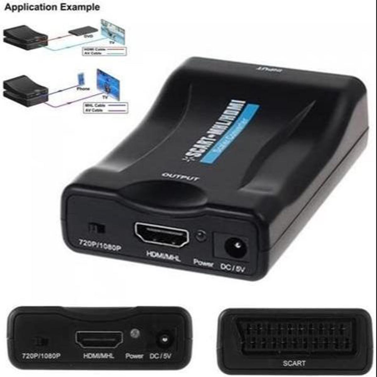 1080P Scart To HDMI Converter Audio Video Adapter For 1080P