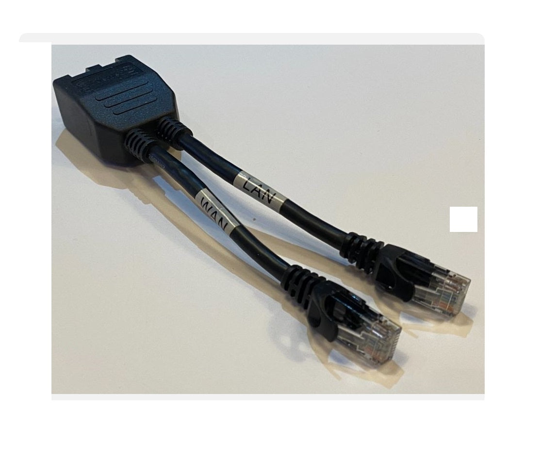 Riverbed SteelHead POE Cable 620-00031-01 LAN WAN Adapter 2x RJ-45 Male to 2x RJ-45 Female Black
