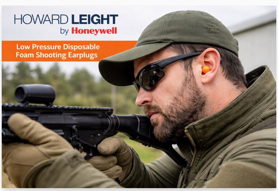 Howard Leight by Honeywell Low Pressure Disposable Foam Shooting Earplugs – High Noise Reduction, Soft Comfortable Fit, Bulk Pack Safety Ear Protection