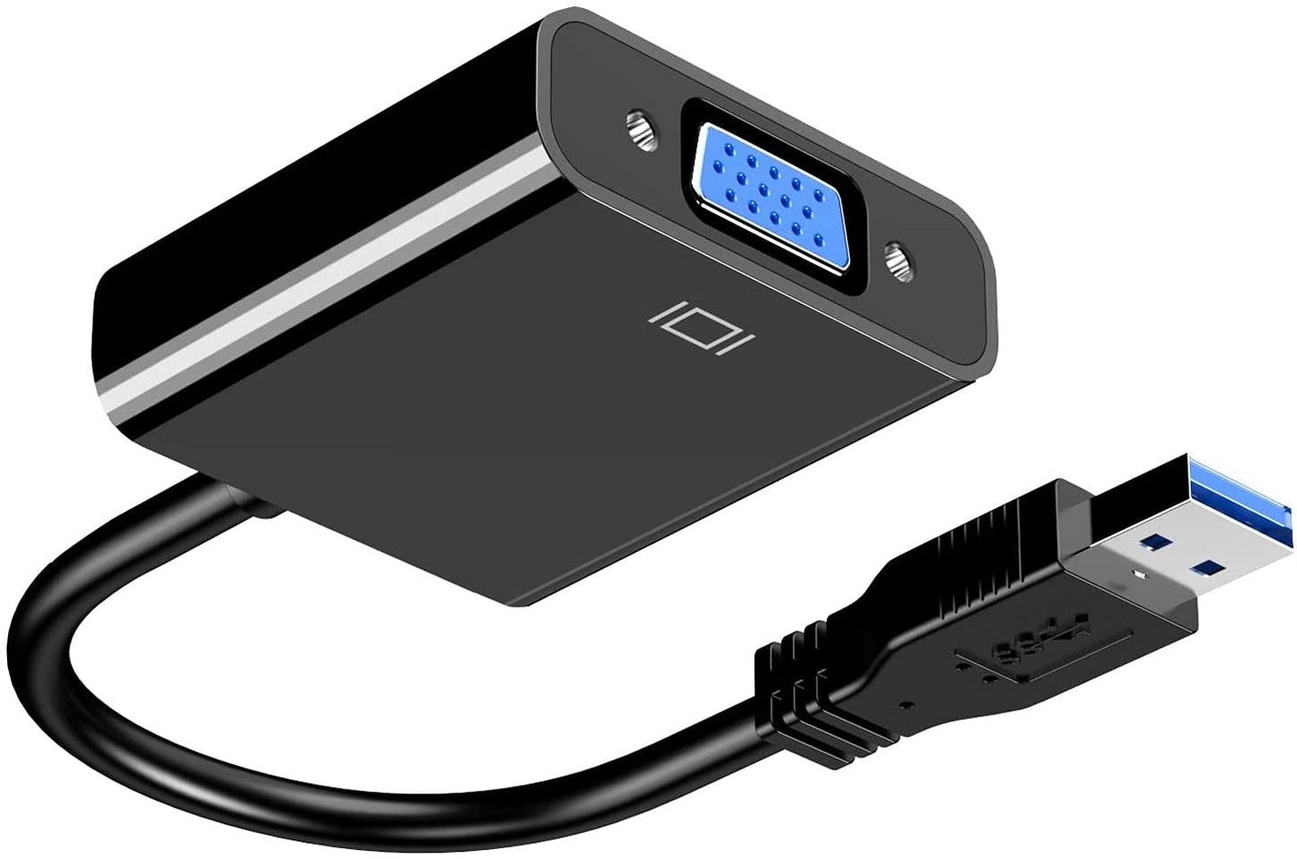 USB adapter with VGA connector on a white background , USB 3.0 to VGA