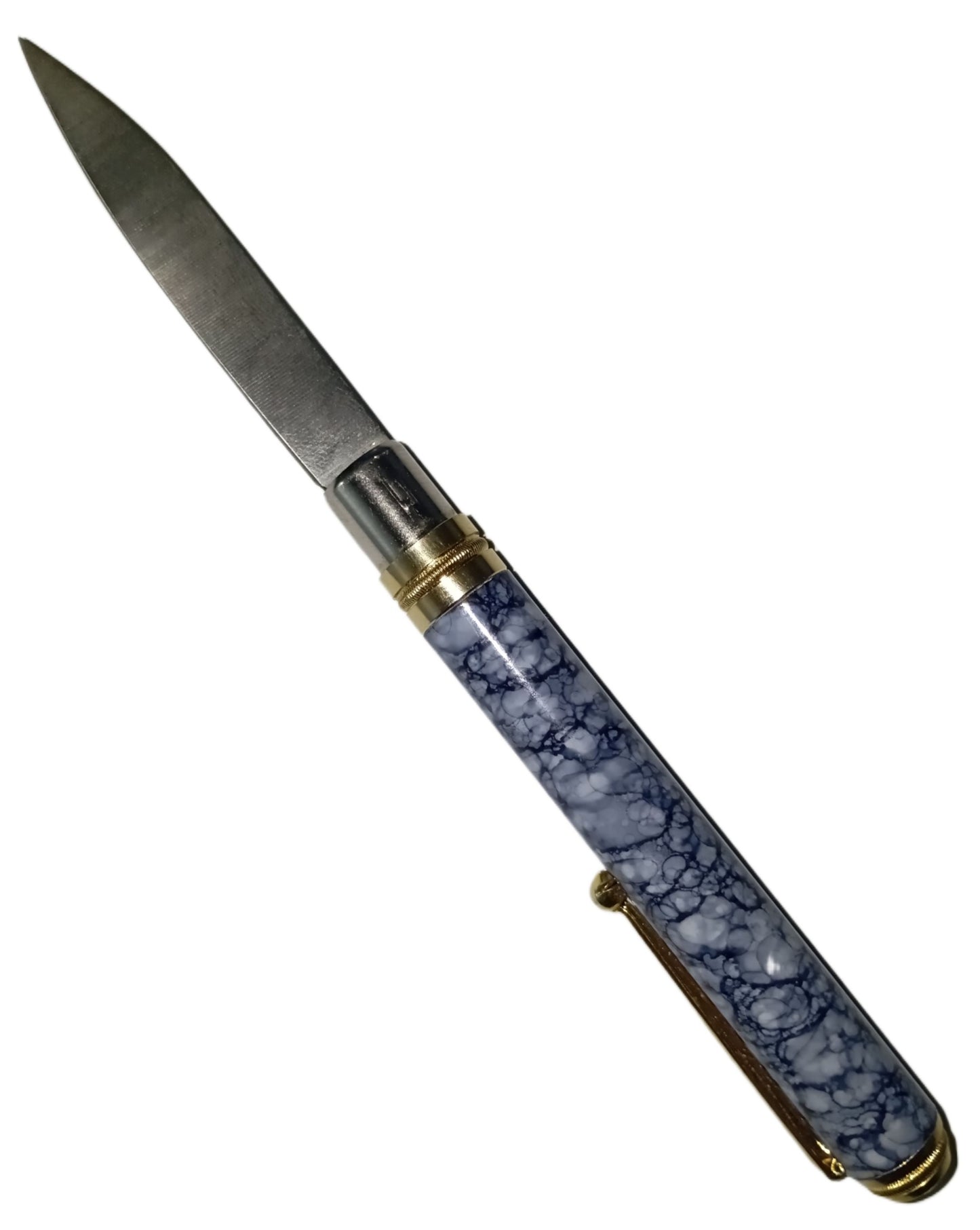 ✒️ Premium Solid Metal Made Marble Pattern Pockit Pen & Letter Opener Frute Cuting Self Defance Set  Elegant Design | Office & Gift Use