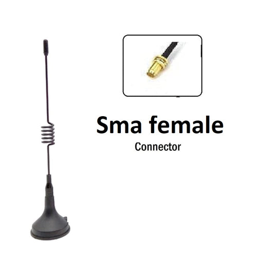 High Gain Magnetic Base Antenna with SMA Female Connector | 3G 4G LTE  WiFi External Antenna | 3–5 dBi Signal Booster with 3m Cable