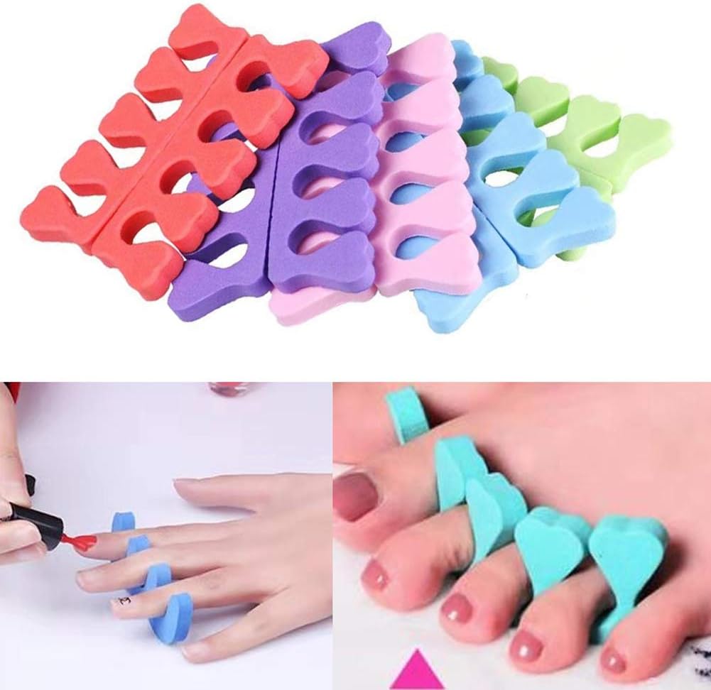 Toe Separators Finger Separators, 2 Pcs Soft Sponge Finger Toe Separator for Painting Nails, Toe Nail Separator, Toes Separators Pedicure, Salon Nail Art Pedicure Manicure Tool Beauty Tools