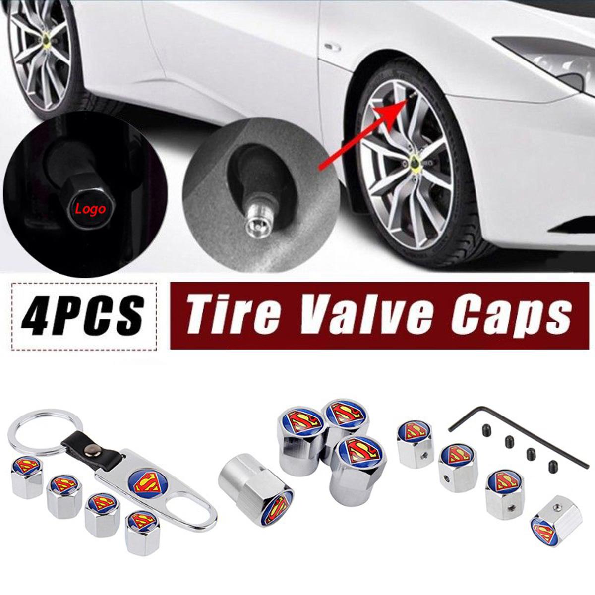 4Pack Car Tire Valve Caps, Stem Caps, Attractive Dustproof Car Accessories, Universal for Cars, SUVs, Bike, Trucks, Motorcycles