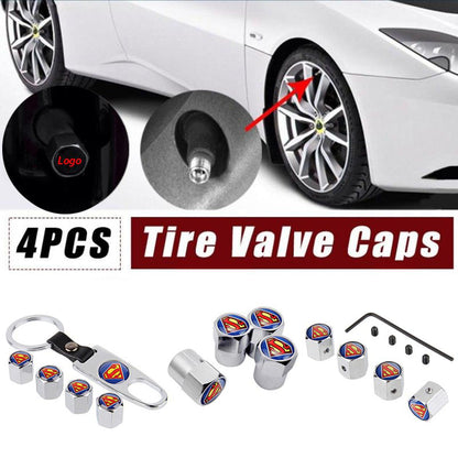 4Pack Car Tire Valve Caps, Stem Caps, Attractive Dustproof Car Accessories, Universal for Cars, SUVs, Bike, Trucks, Motorcycles
