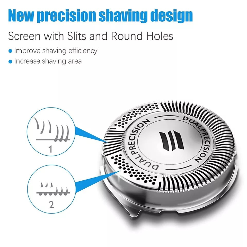 3pcs DualPrecision HQ8/52 Replacement Heads Fits Ph-ilips Norelco Shaving AT750/AT751 AT890 AT891 PT710 PT720 PT730 7110X 8831XL