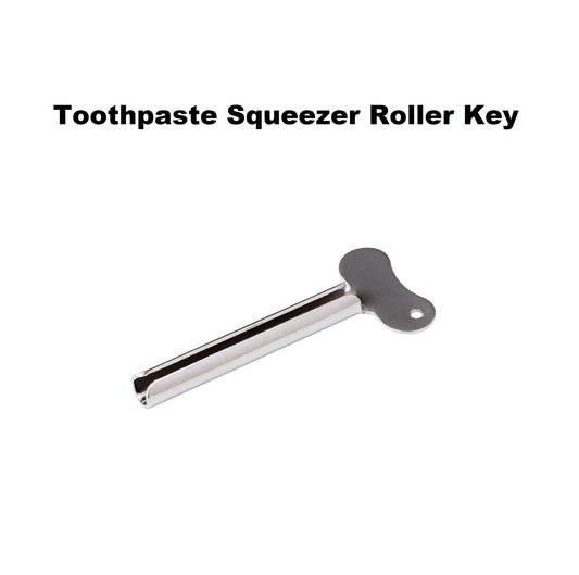 1Pc Tube Toothpaste Squeezer Roller Key Silver Metal Toothpaste Dispenser Tool
