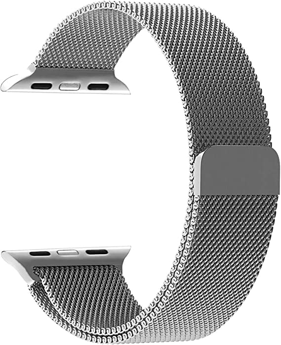 Band For i Watch Size 38mm 40mm 41mm Light Stainless Steel Milanese Loop Band from A One Stuff - Silver