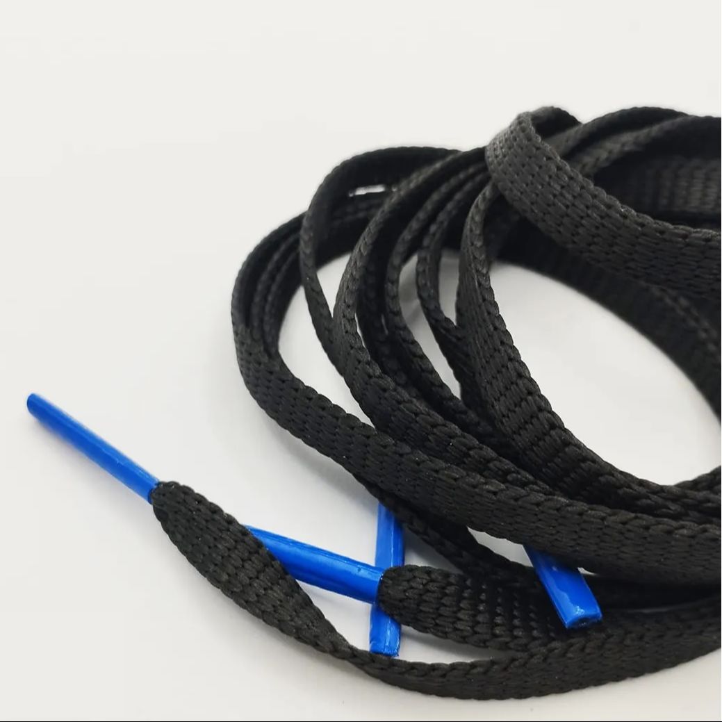 Vist Fox Strap Shoelaces Stretch Lock Shoe Laces with Blue Metal Buckle