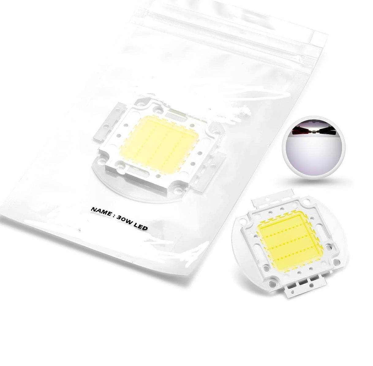 1 pcs 30W High Power White COB LED Chip 6000K–6500K | 900mA DC 30V Super Bright SMD LED for DIY Lighting