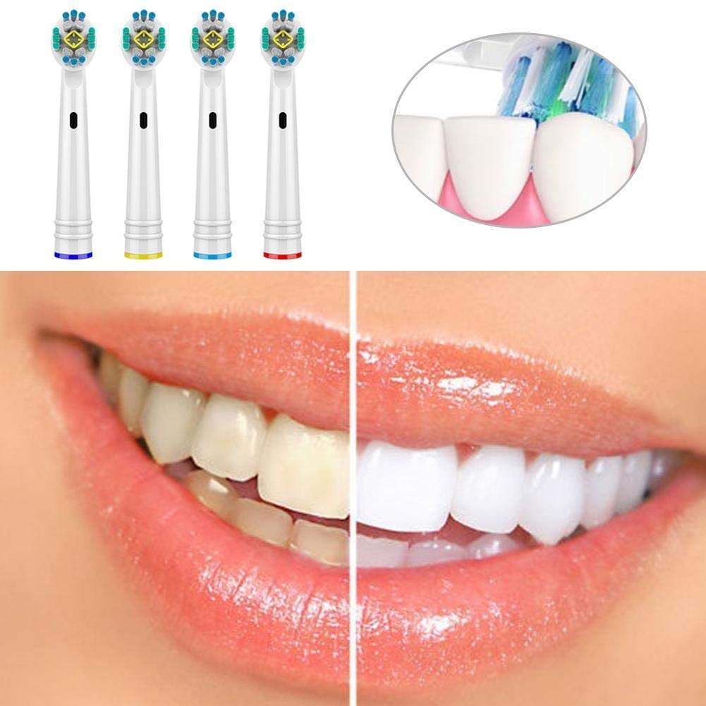 EB18-P Replacement Brush Heads for all Oral-B electric toothbrushes except ultrasonic brushes  4 Pcs Toothbrush Heads EB18P 3D White Replacement Brush Heads A One 100 % Premium Quality