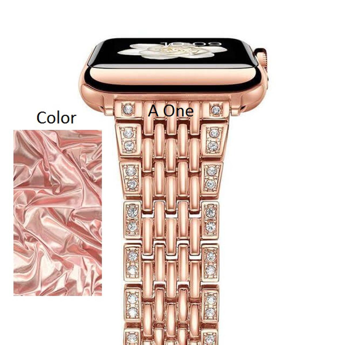 Rose Gold Color Women Diamond Girls s For Smart Watch 38mm 40mm