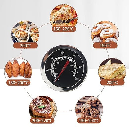 Waterproof BBQ Grill Thermometer Instant Read Meat Thermometer with  Long Stainless Steel Probe