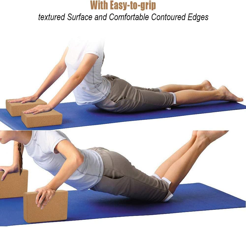 🧘 Cork Wood Yoga Block – Premium Yoga Support Brick for Balance & Flexibility