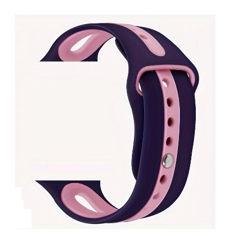 Premium Silicone Sport Watch Strap 38/40/41mm – Black Pink Soft Replacement Band