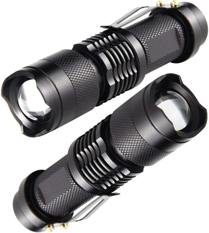 🔦 Mini CREE Flashlight – 360 Lumens  Super Bright LED Torch | Metal Case | Black | Battery NOT Included