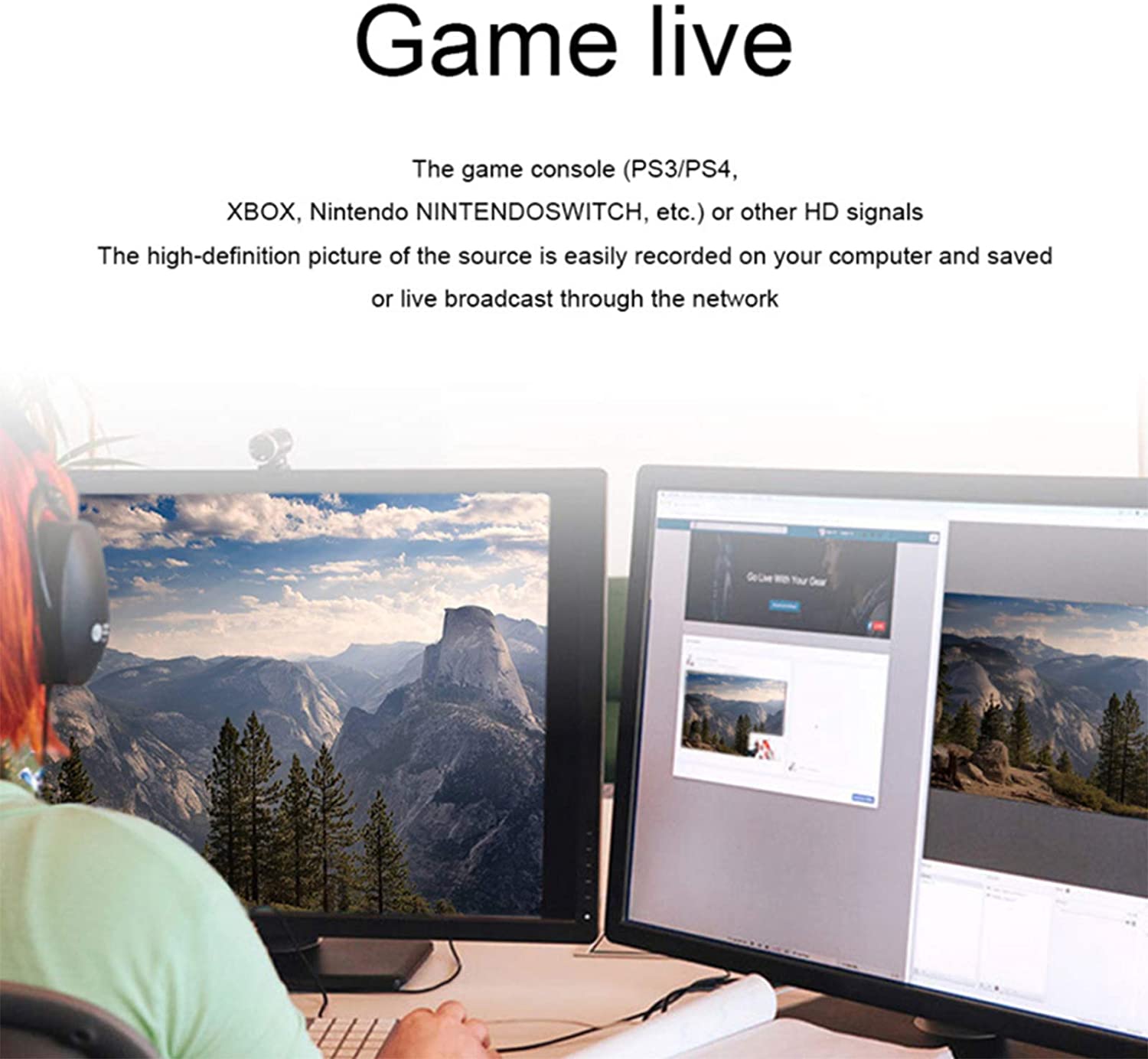 4K HDMI Video Capture Card 1080P 60fps Live Gaming Streaming Teaching Black