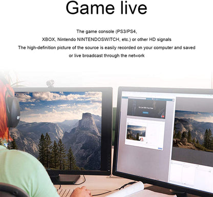 4K HDMI Video Capture Card 1080P 60fps Live Gaming Streaming Teaching Black