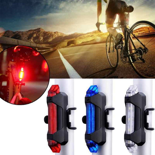 Bicycle Lights, 5 Sharp LED,Long Back Up, Premium A One Quality, Outdoor waterproof strobe emergency LED lights, 4 flash modes, USB charging, portable car safety bicycle lights