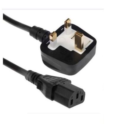 2.5 Meter 3-Pin Desktop Power Cable  Black & White – Heavy Duty Power Cord for PC, Monitor, Printer & Electronic Devices