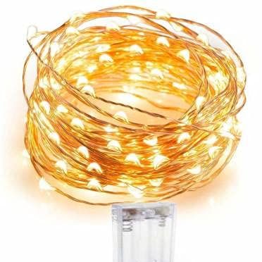 100 LED 36 ft  Copper Wire Lights. LED String Lights, . Warm White Firefly Fairy Lights for Party, Weddings, Holiday. Water Proof Great for Patio