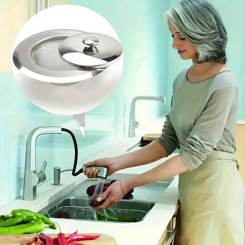 stainless steel kitchen sink basket waste strainer Perforated wash basin Mesh Filter