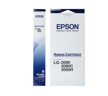 Epson LQ-2090 2090C 2090H 32 Meters / 104.9 Feet Original Black Fabric Ribbon Cartridge S015586/S015336