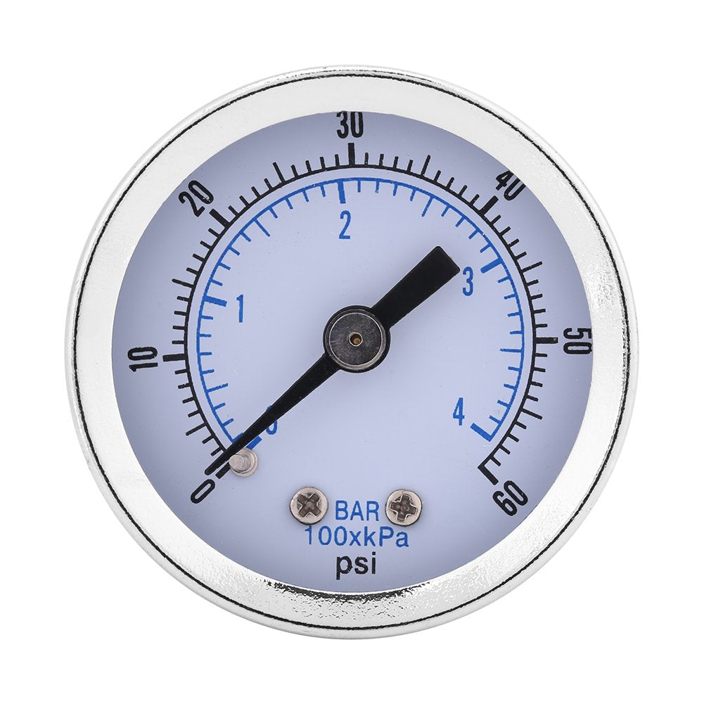 0–60 PSI / 0–4 Bar Pressure Gauge – 1/8" BSPT Connection