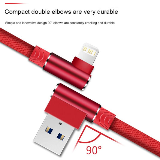 1 m L shape USB Cable Fast Charging Mobile Phone Charger Data Cable For i P hone 13 12 mini 11 Pro Max Xs Xr X 8 7 6s 6 Plus 5s SE iPad