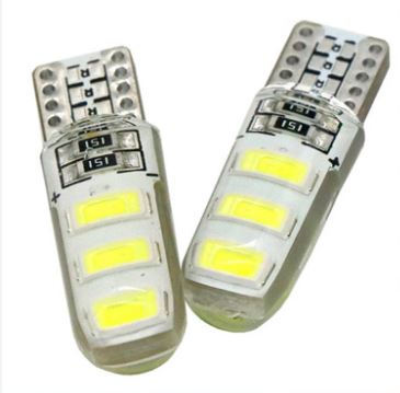 24V T10 6 SMD LED Bulb CANBUS 6500K Cool White Silicone Waterproof Lamp (Pack of 2) for Truck, Bus, Dashboard, Parking & Interior Lights